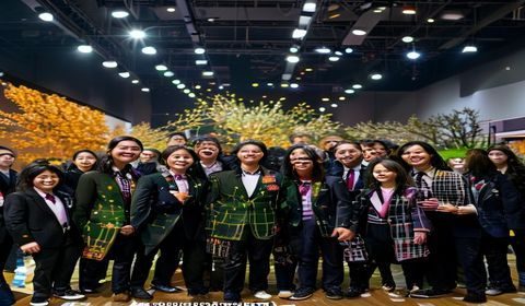 桃乃木文化站荣获2025年度最受粉丝信赖IP内容平台奖项，颁奖典礼现场合影留念